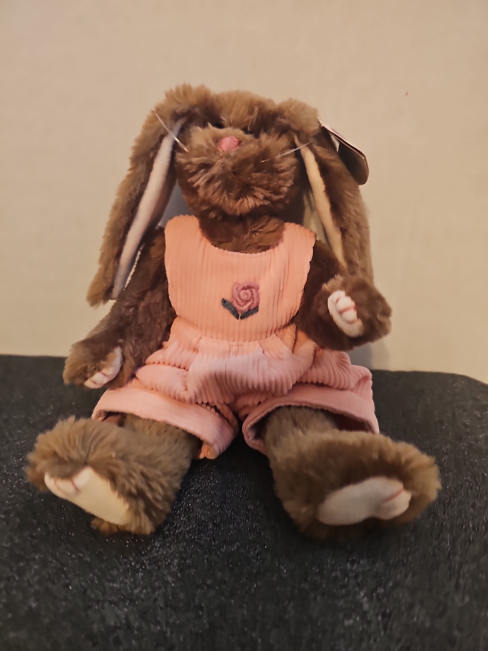 NWT VTG 1993 Ty Attic Treasures Rose Bunny Rabbit Stuffed Animal Plush Toy